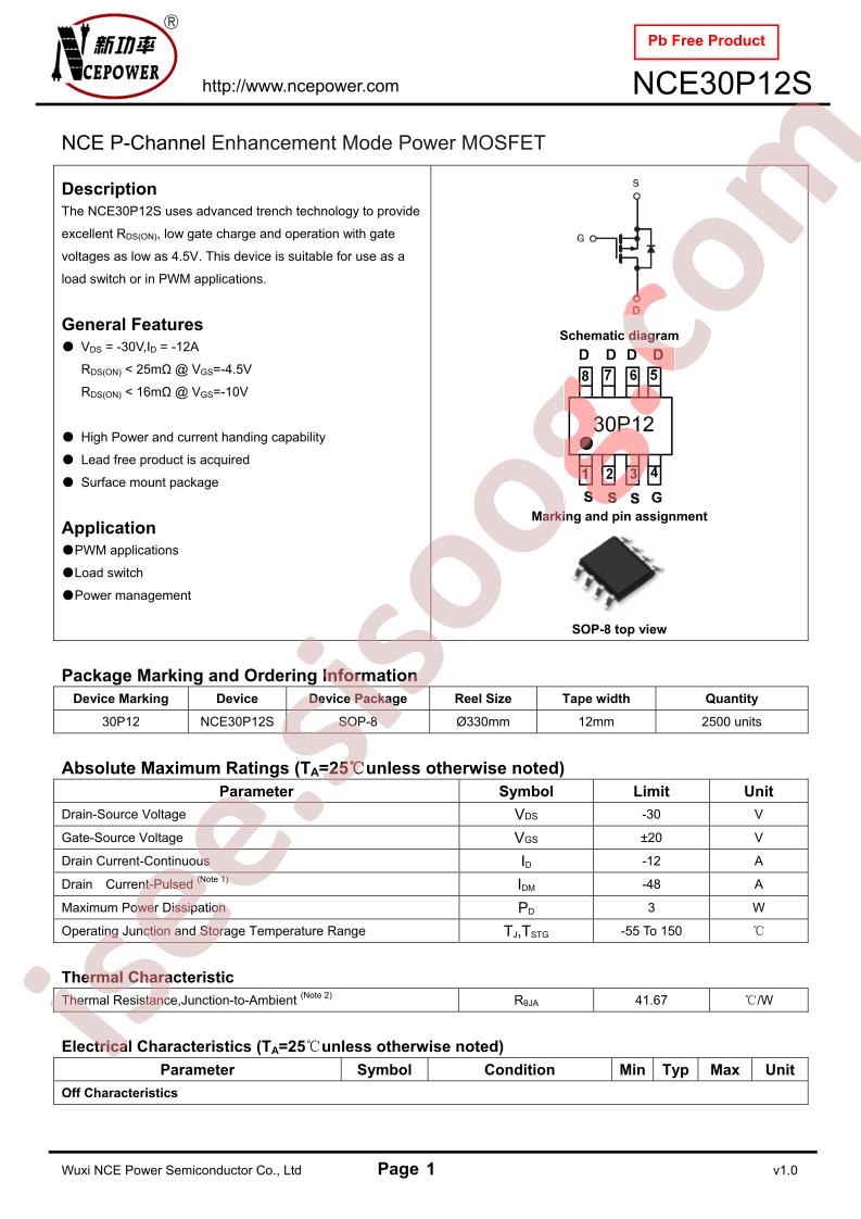 NCE30P12S