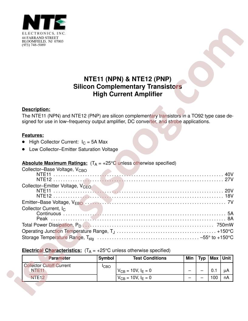 NTE11