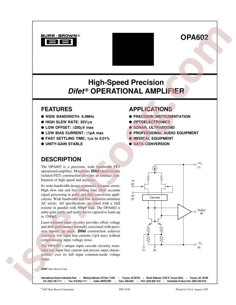 OPA602SM