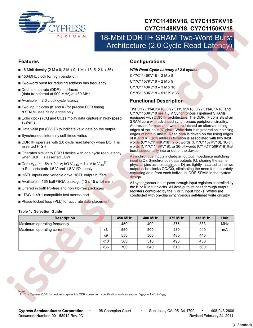 CY7C1157KV18