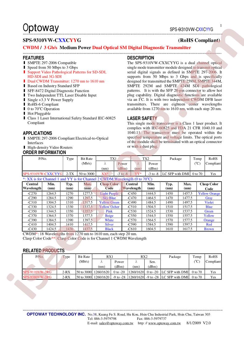 SPS-9310VW-CXXCYYG