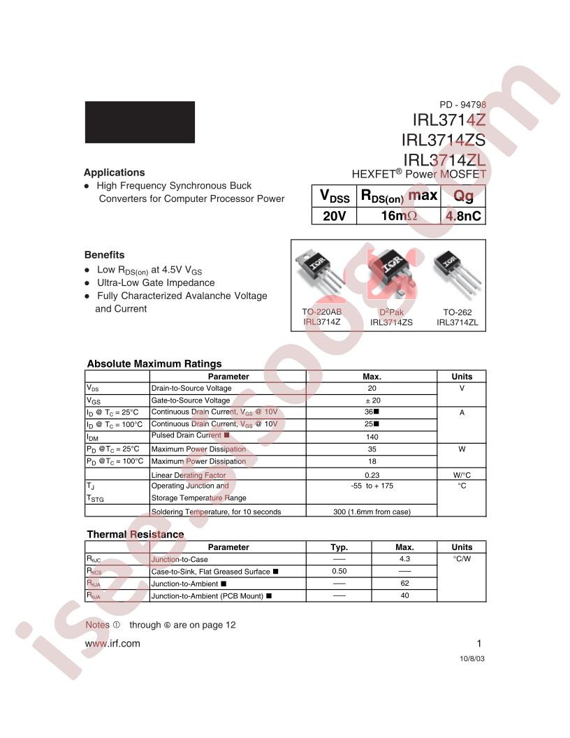 IRL3714Z