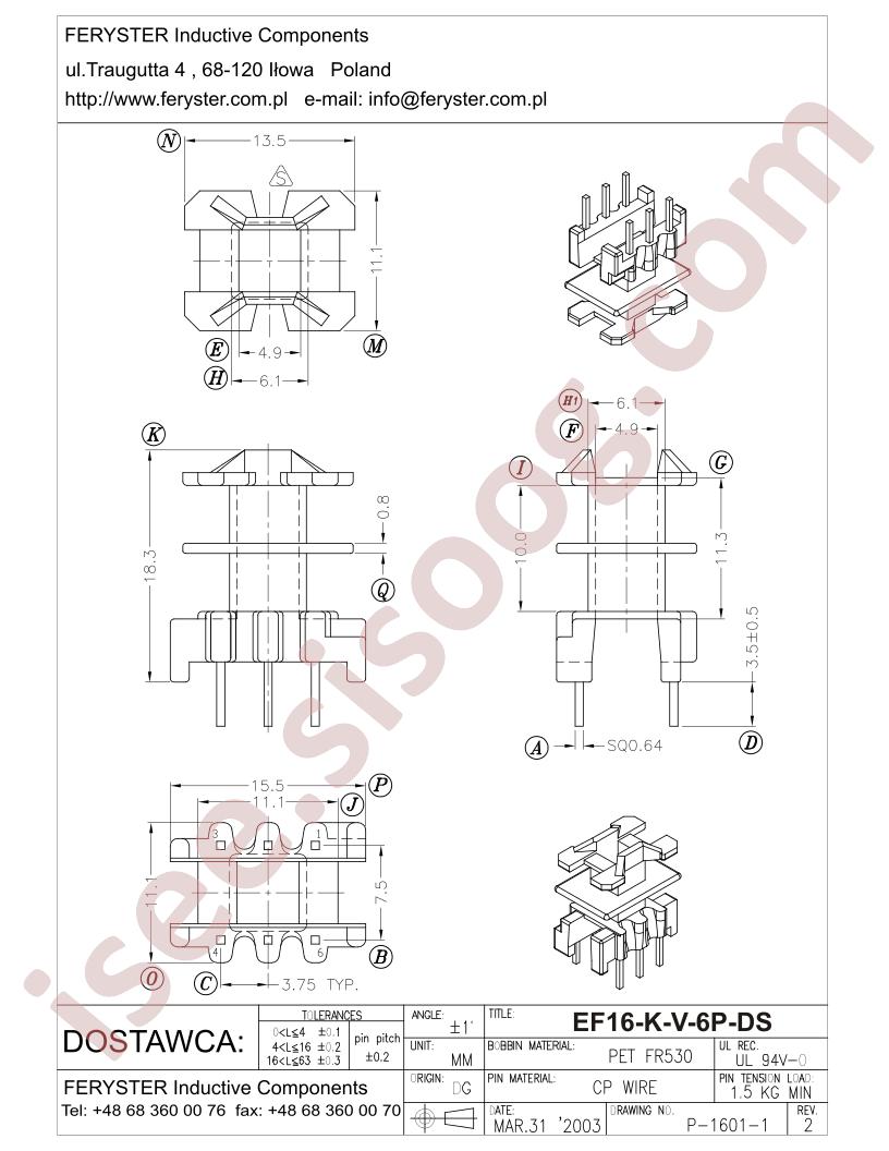 EF16-K-V-6P-DS