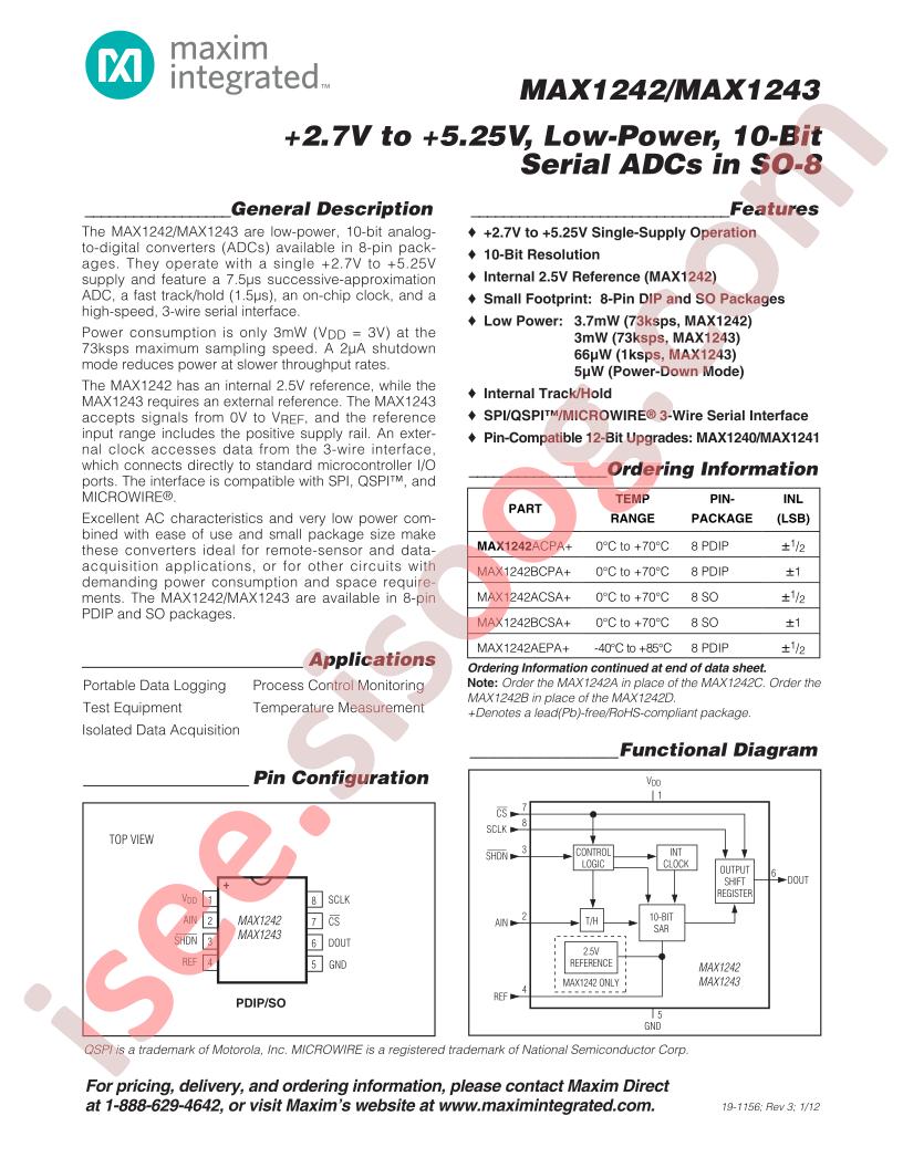 MAX1242AESA+
