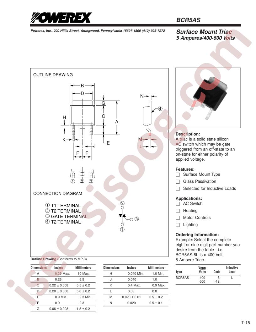 BCR5AS-12L