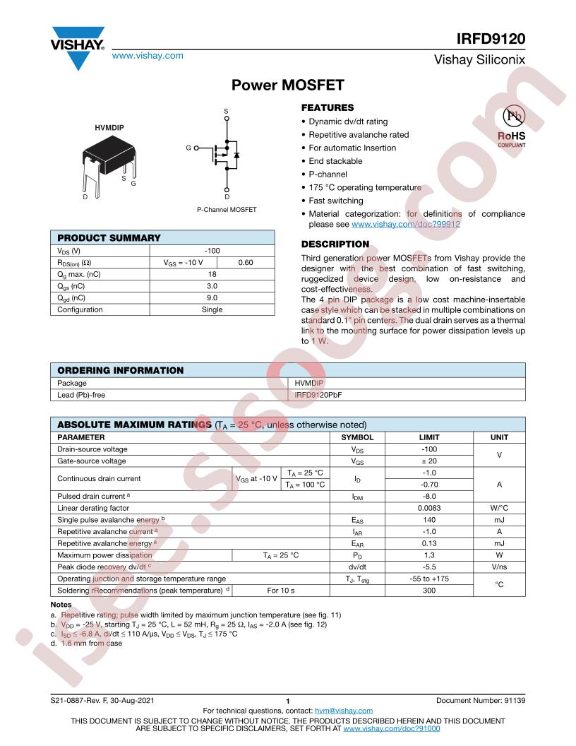 IRFD9120PBF