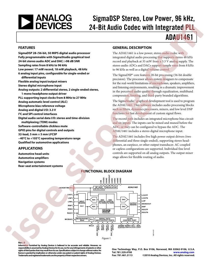 ADAU1461WBCPZ