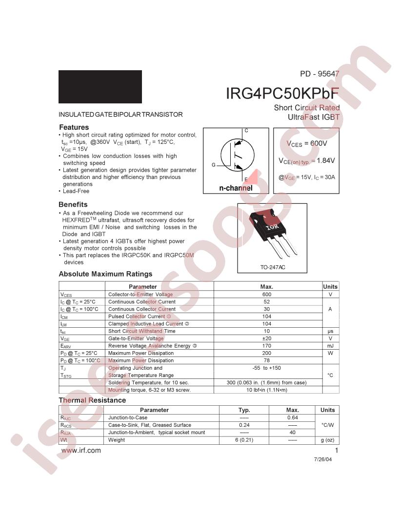 IRG4PC50KPBF