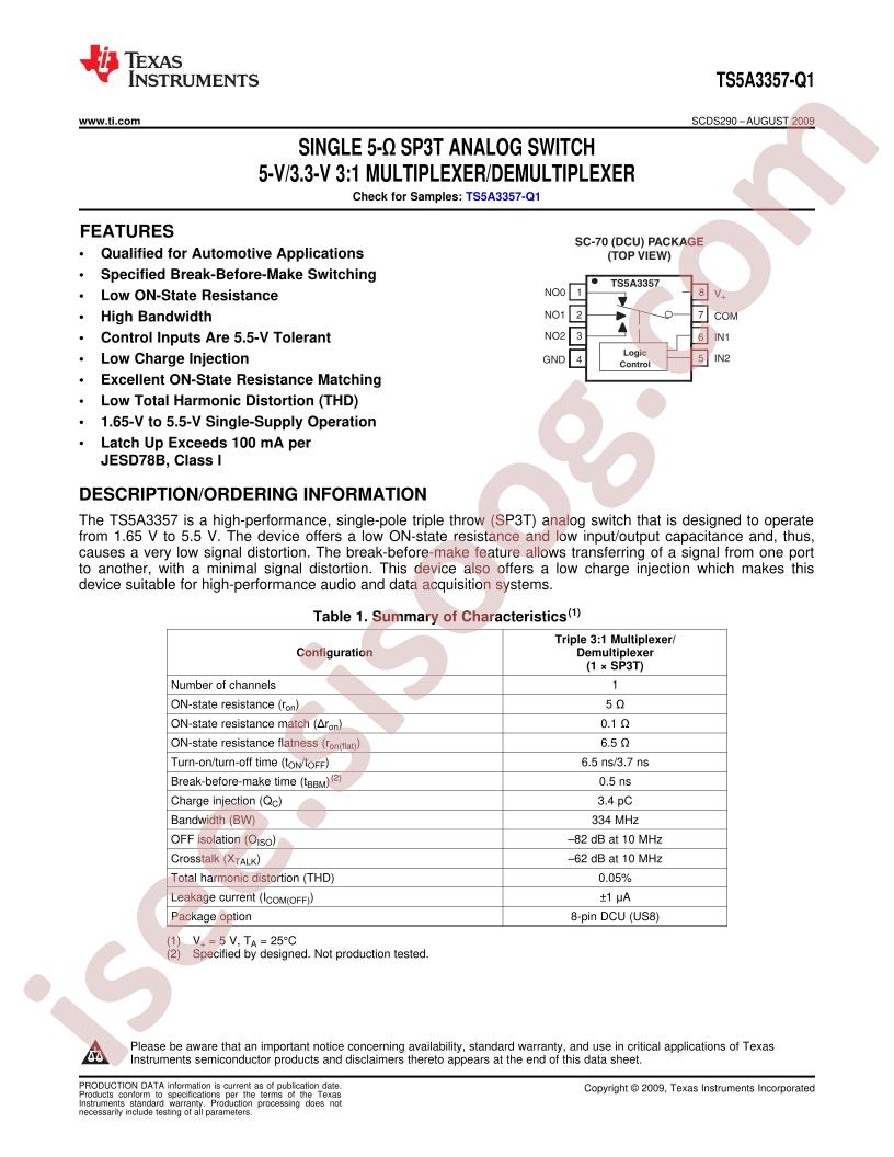 TS5A3357-Q1