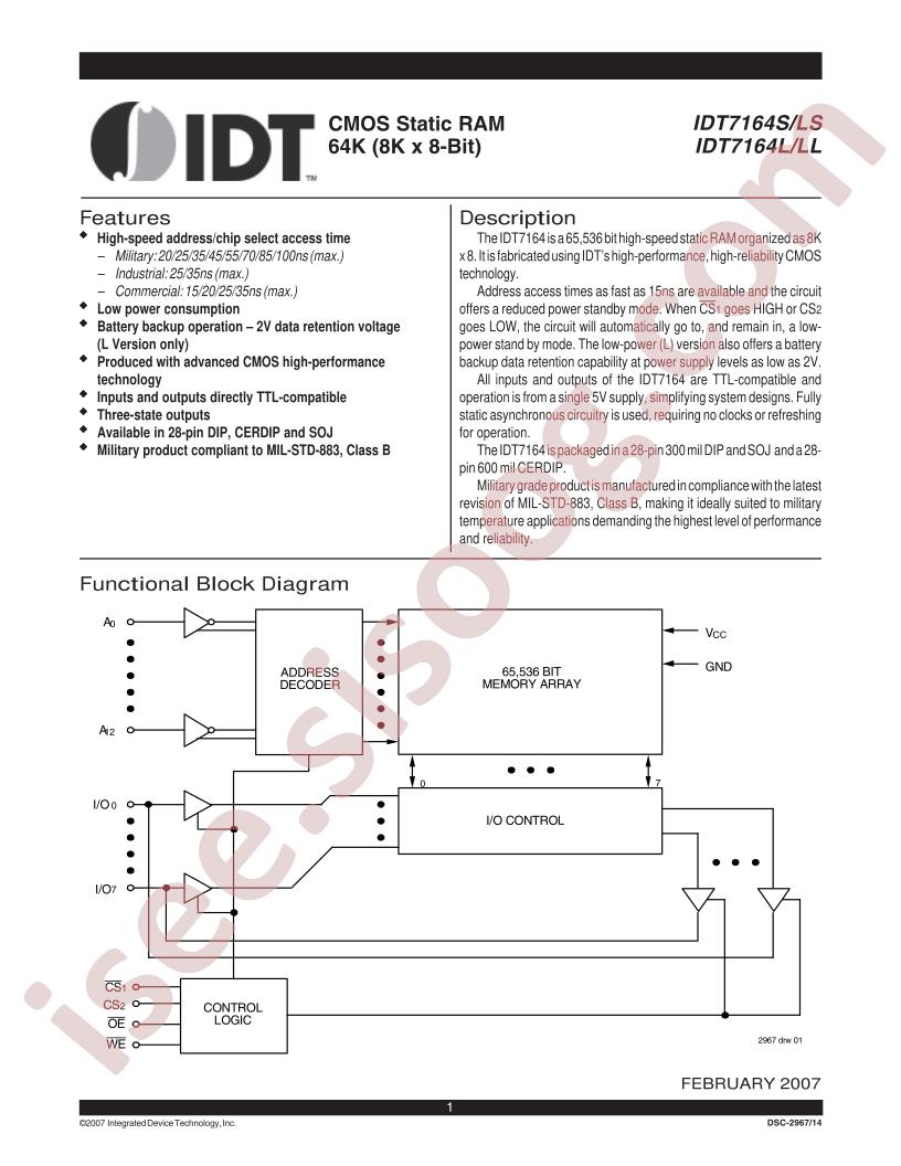 IDT7164S_07