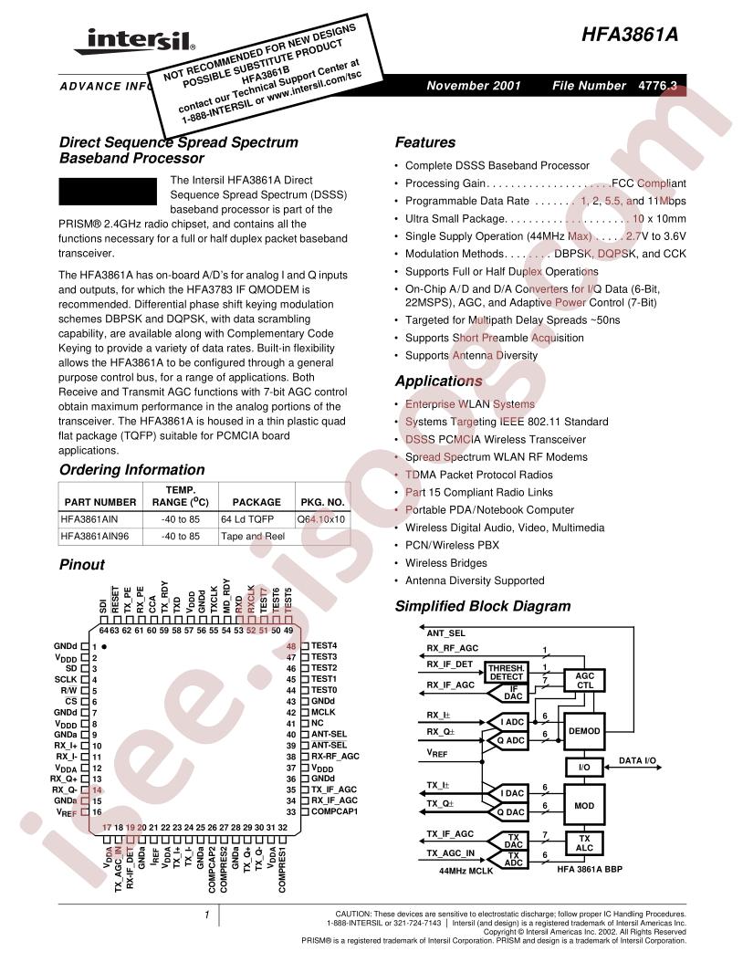 HFA3861AIN96
