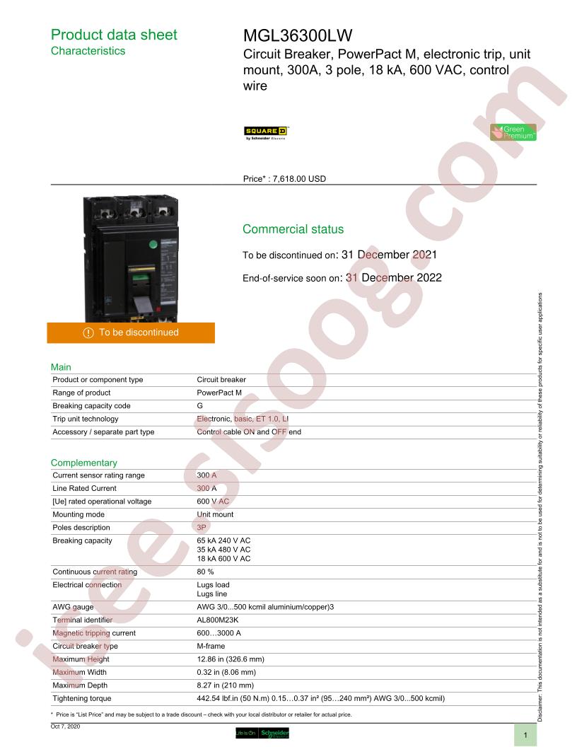 MGL36300LW