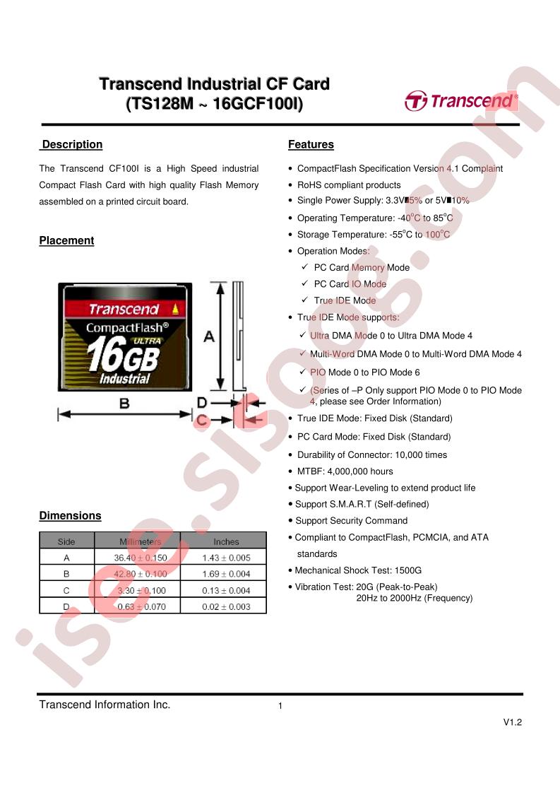 TS256MCF100I-P