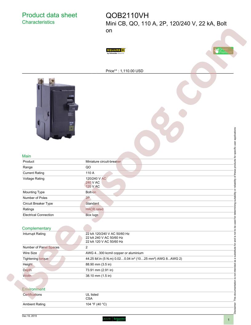 QOB2110VH