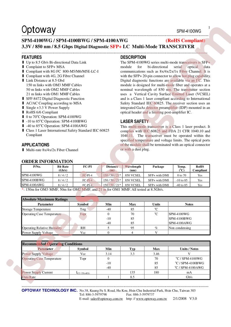 SPM-4100BWG