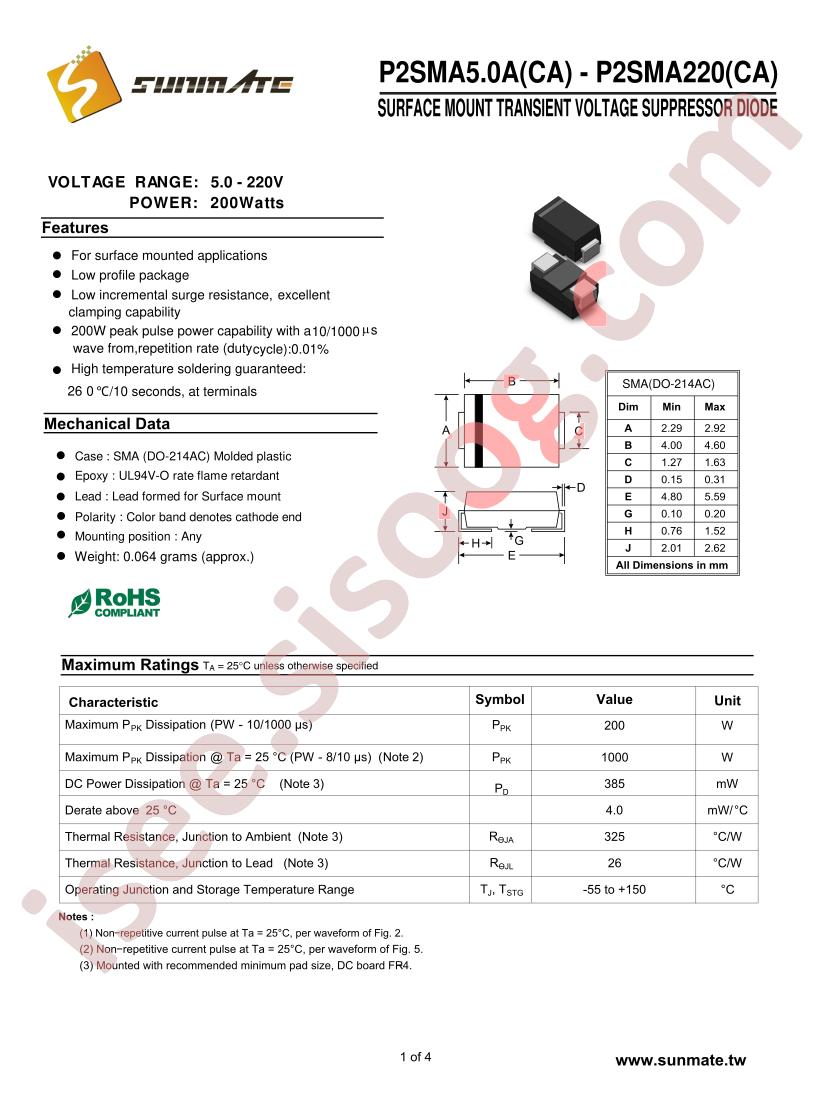 P2SMA5.0A
