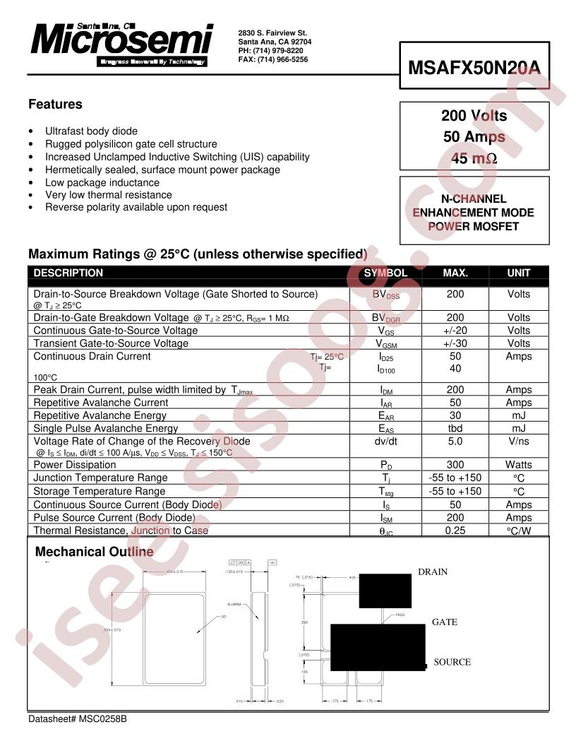 MSAFX50N20A