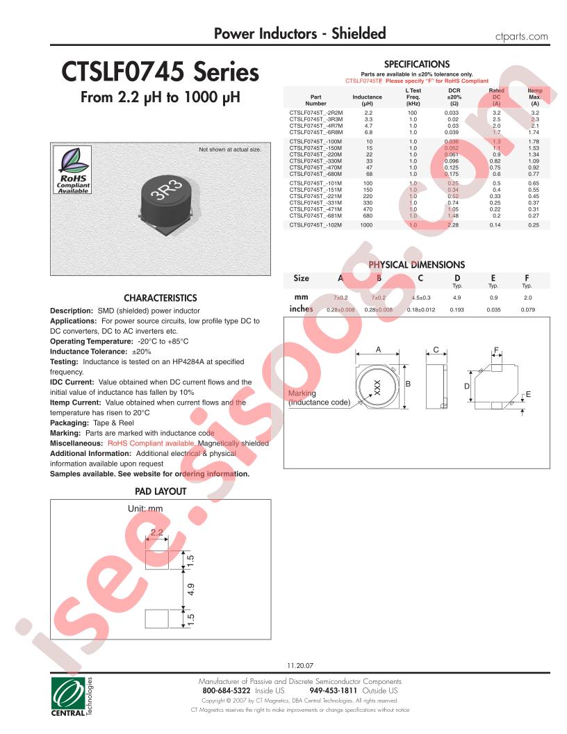 CTSLF0745T-102M