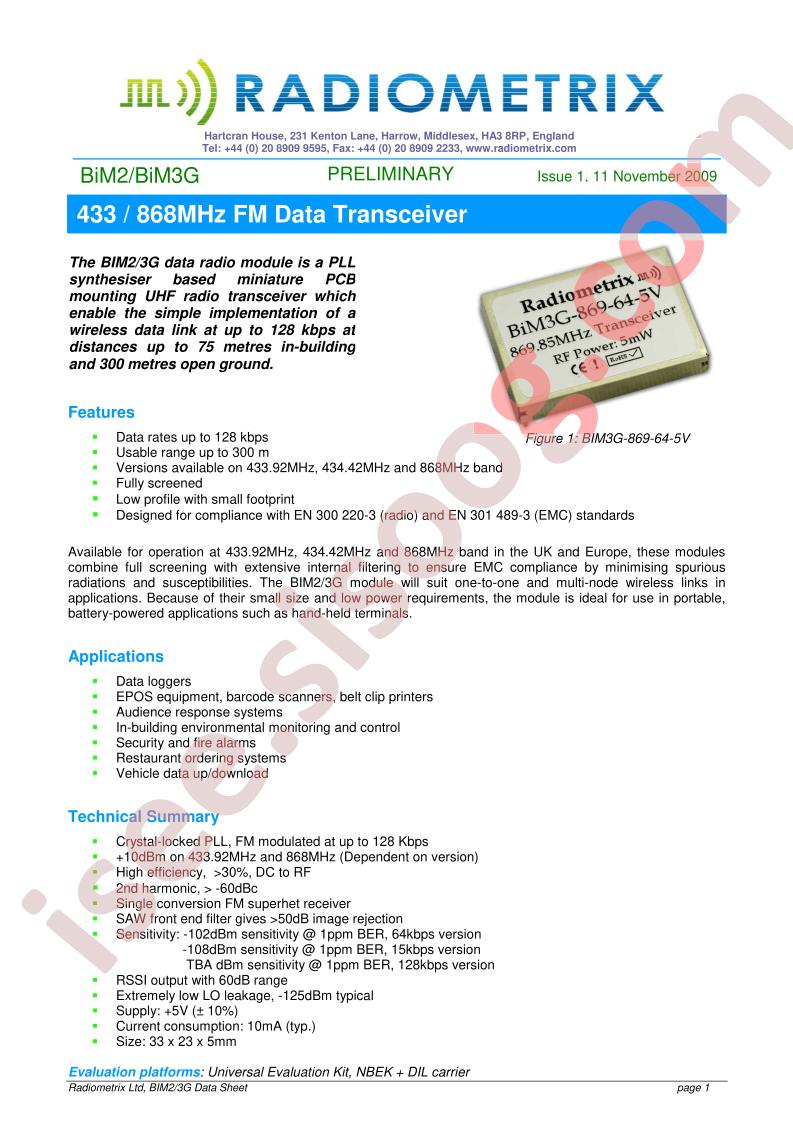BIM3G-868-128-CD-5V