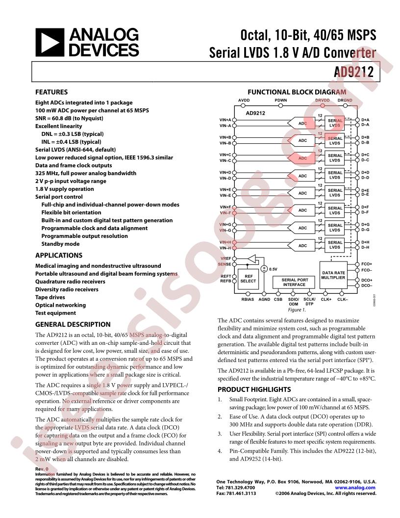 AD9212BCPZRL7-40