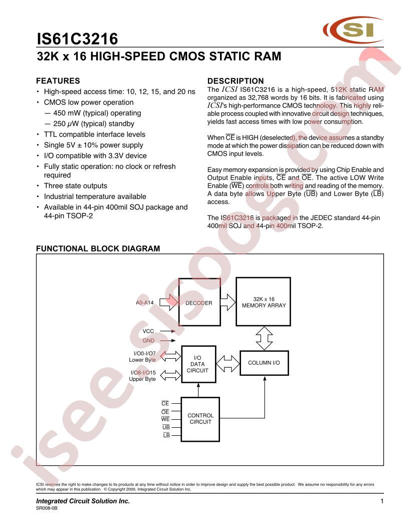 IS61C3216-15T