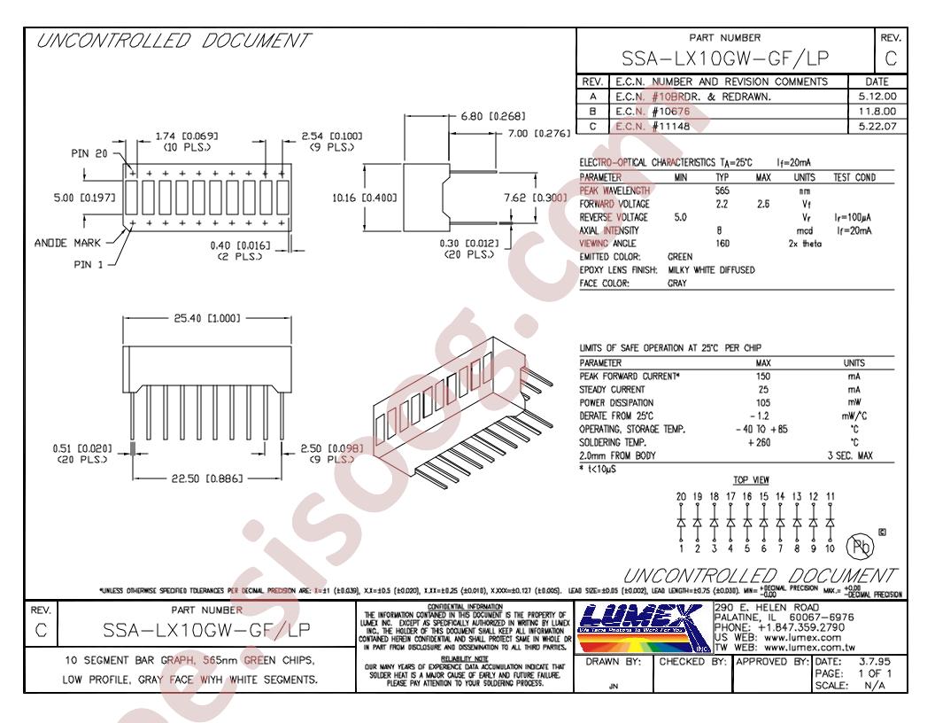 SSA-LXB10GW-GFLP