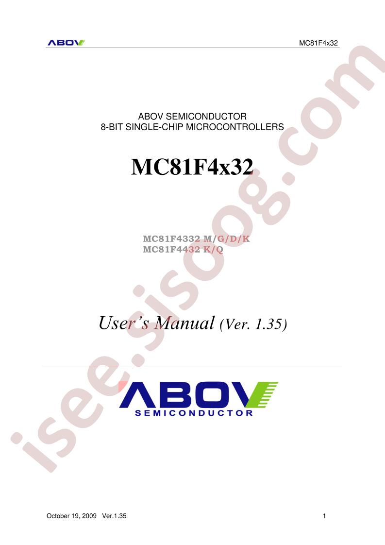 MC81F4332K