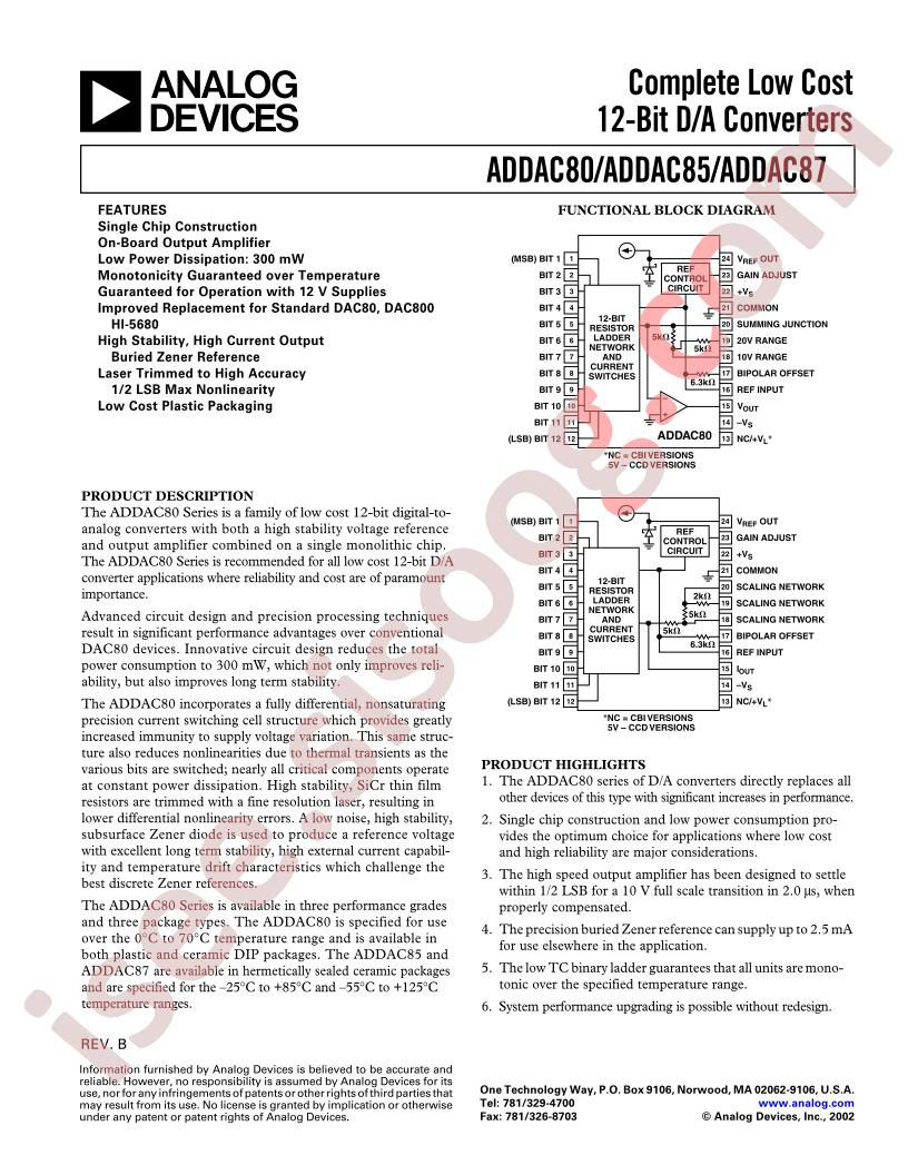 ADDAC80Z-CBI-I2