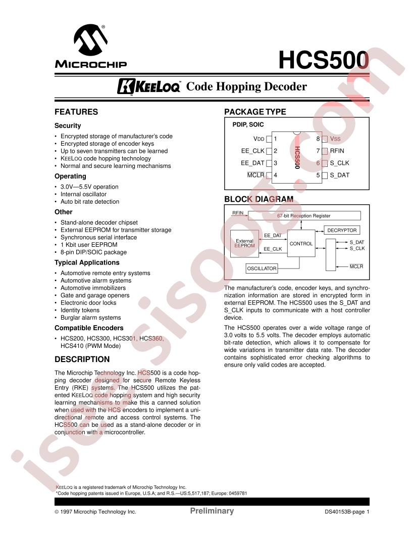 HCS500-ISM