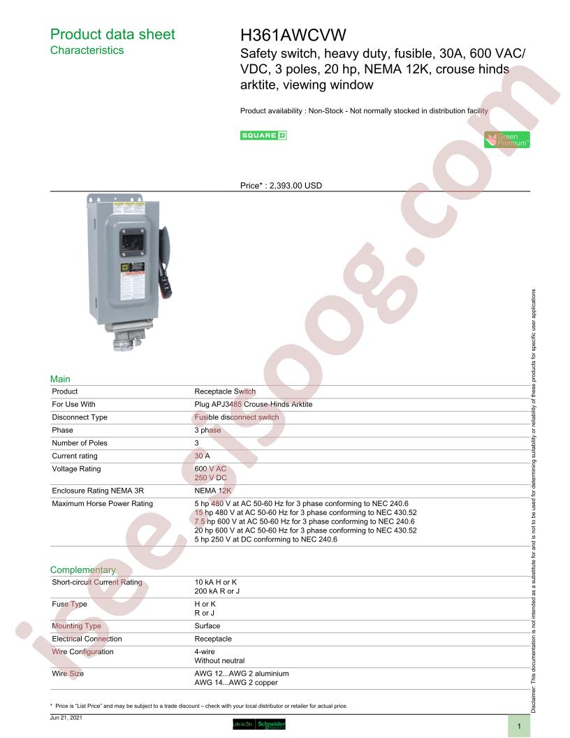 H361AWCVW