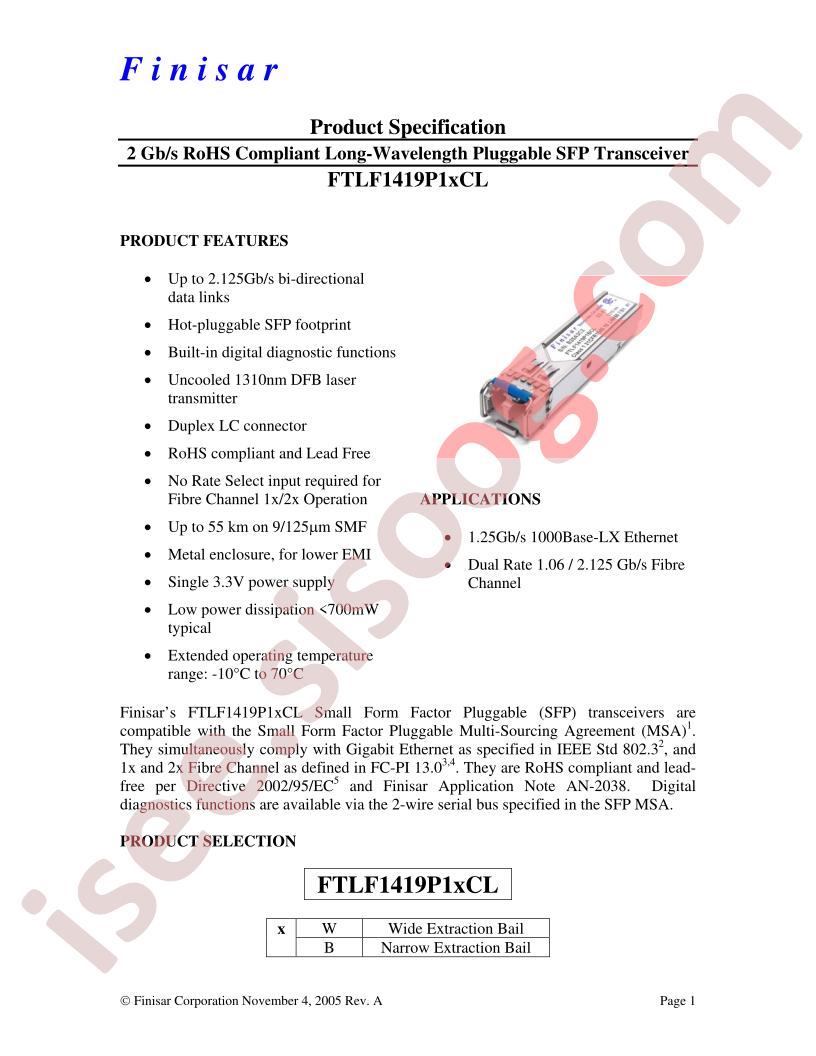 FTLF1419P1BCL