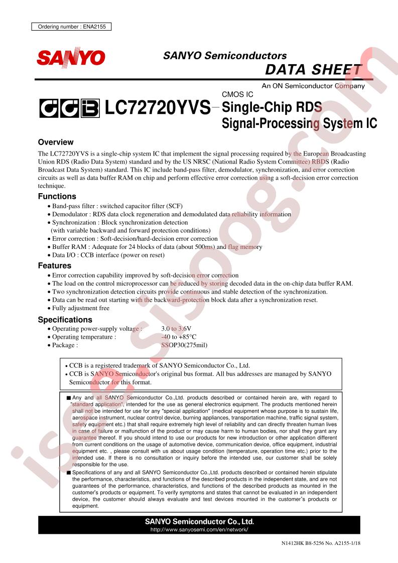 LC72720YVS