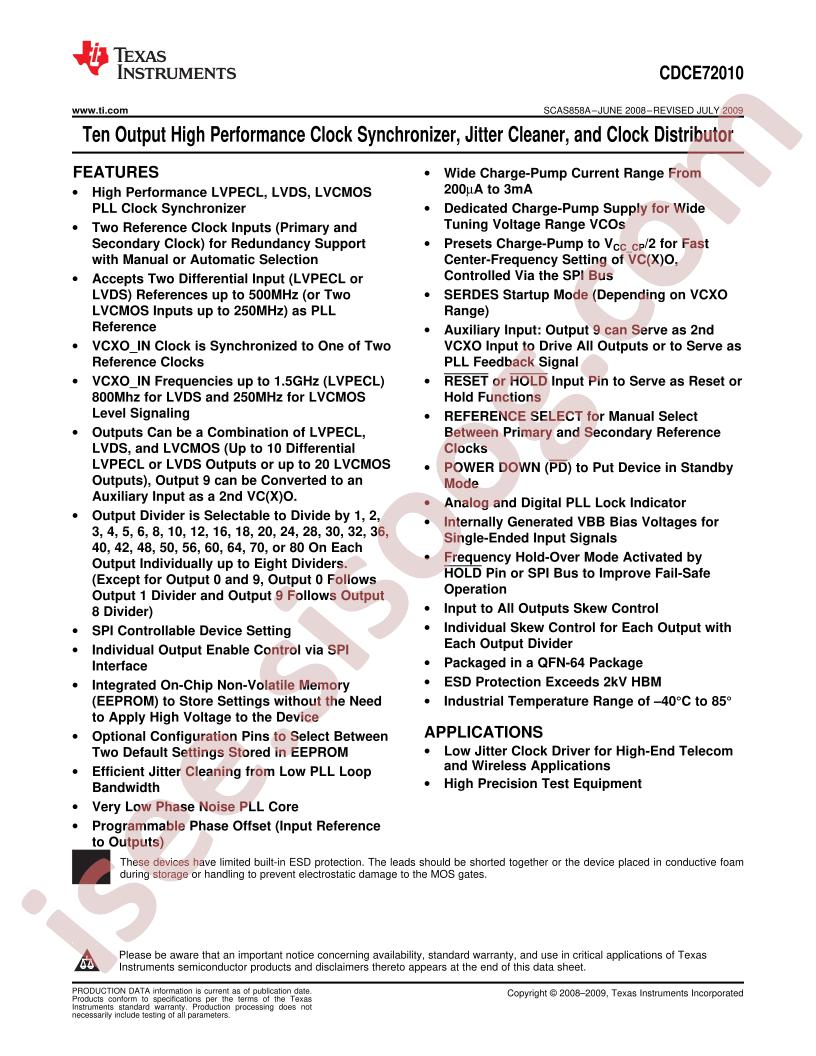 CDCE72010RGCTG4