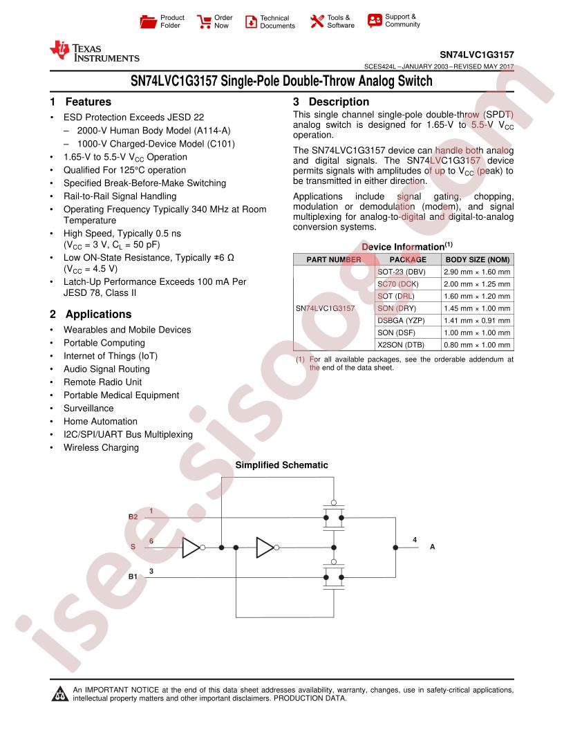 SN74LVC1G3157-Q1