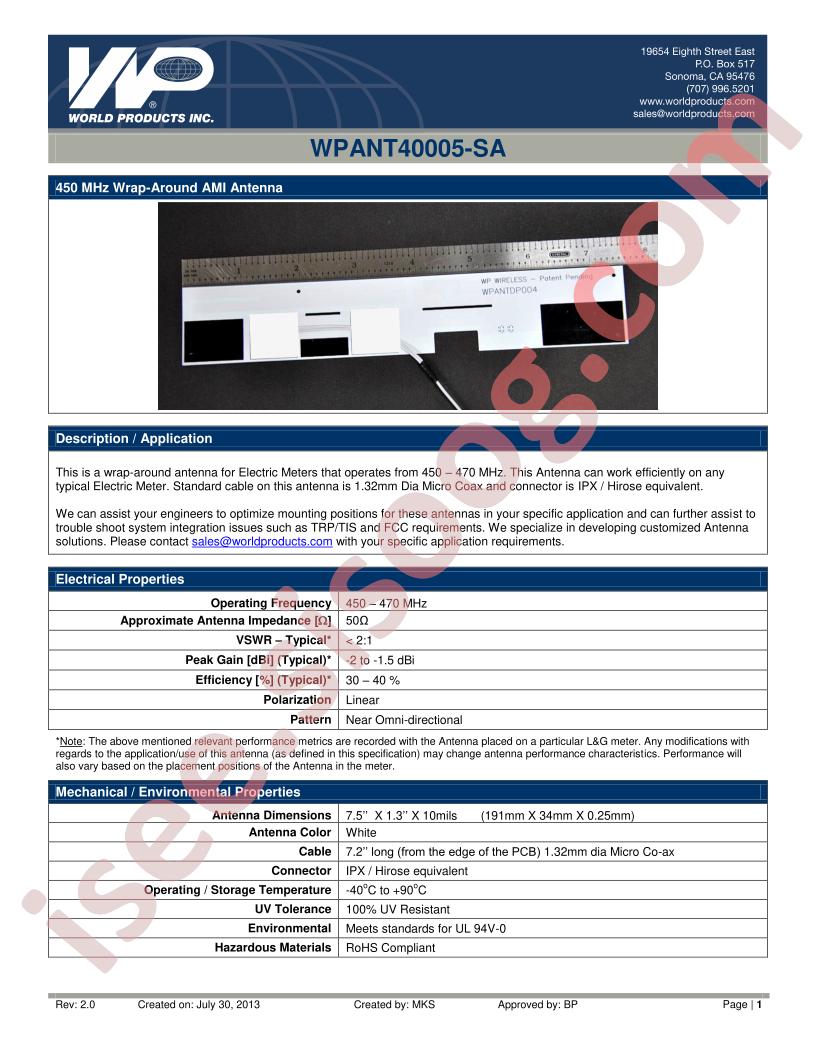 WPANT40005-SA