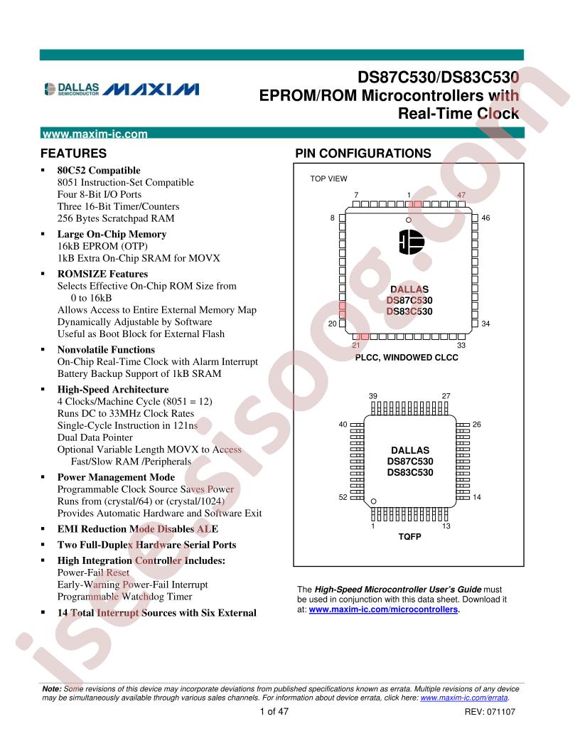 DS83C530-ECL+