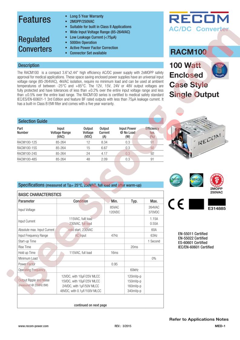 RACM100-15S