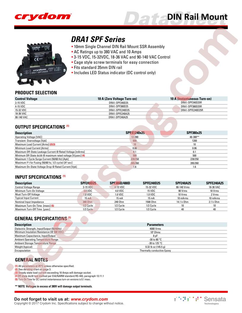 DRA1-SPFE240D25R