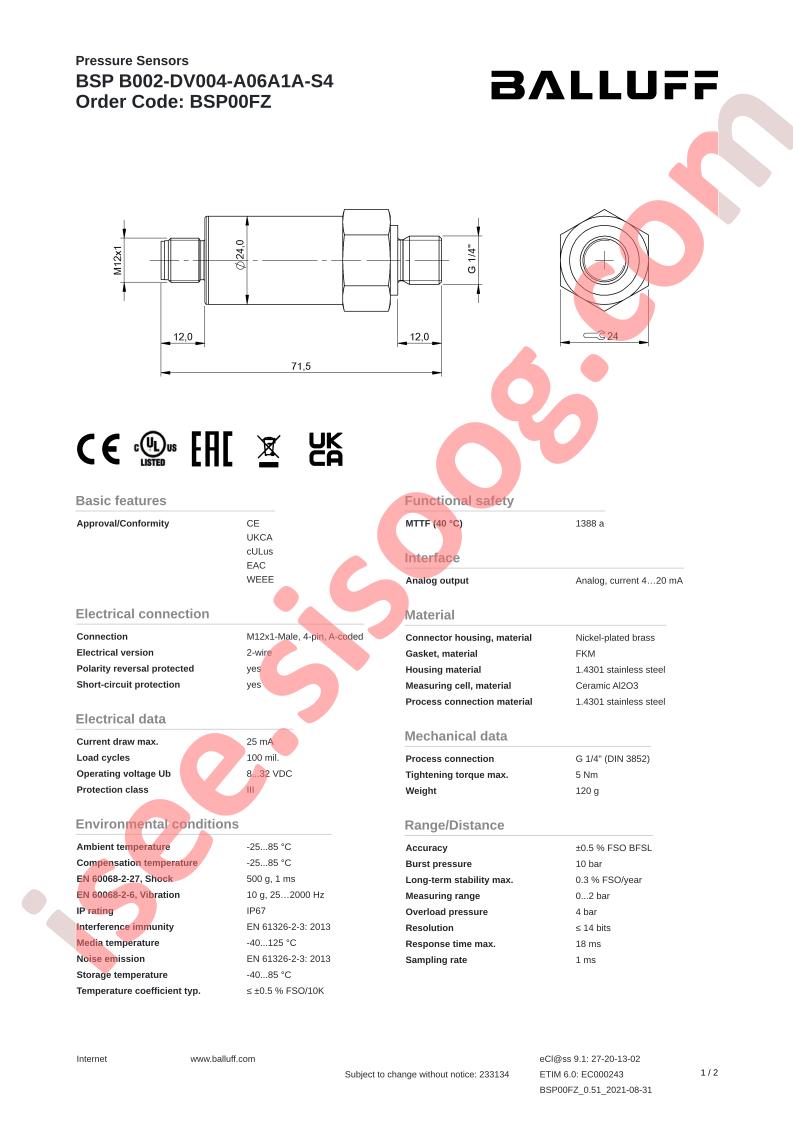 BSPB002-DV004-A06A1A-S4