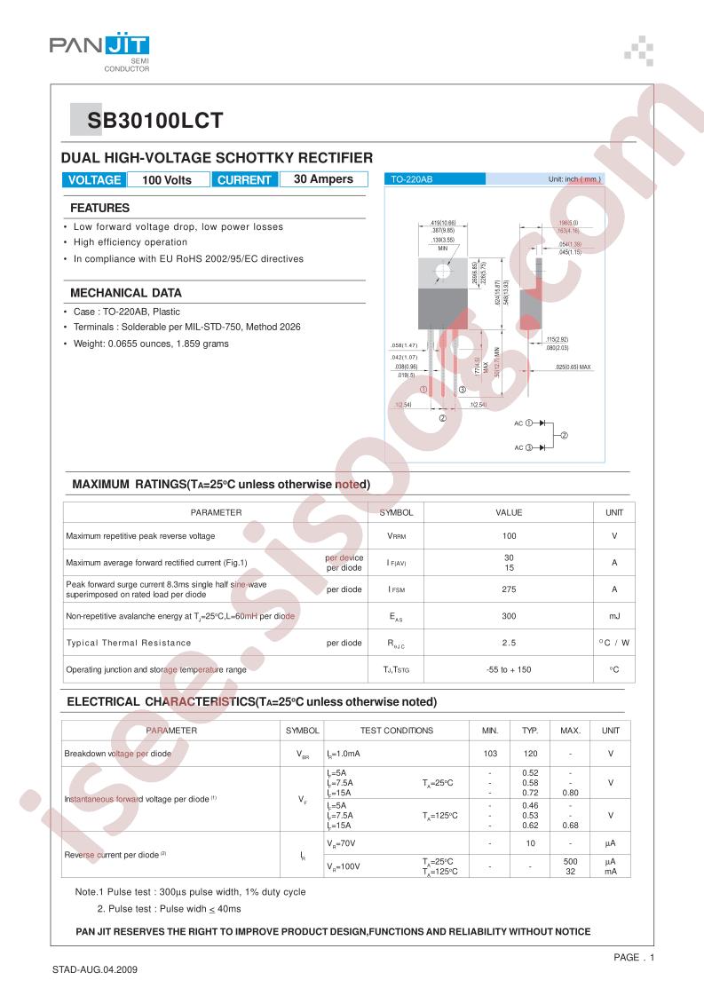 SB30100LCT