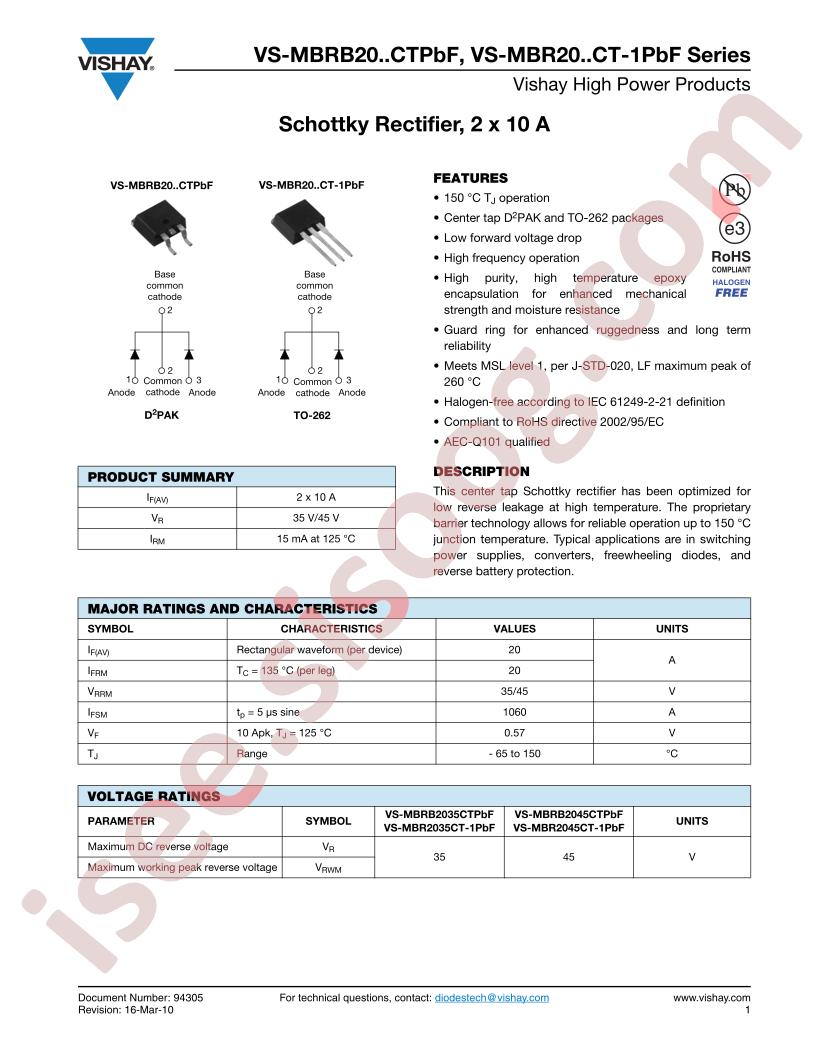 MBR2035CT-1P