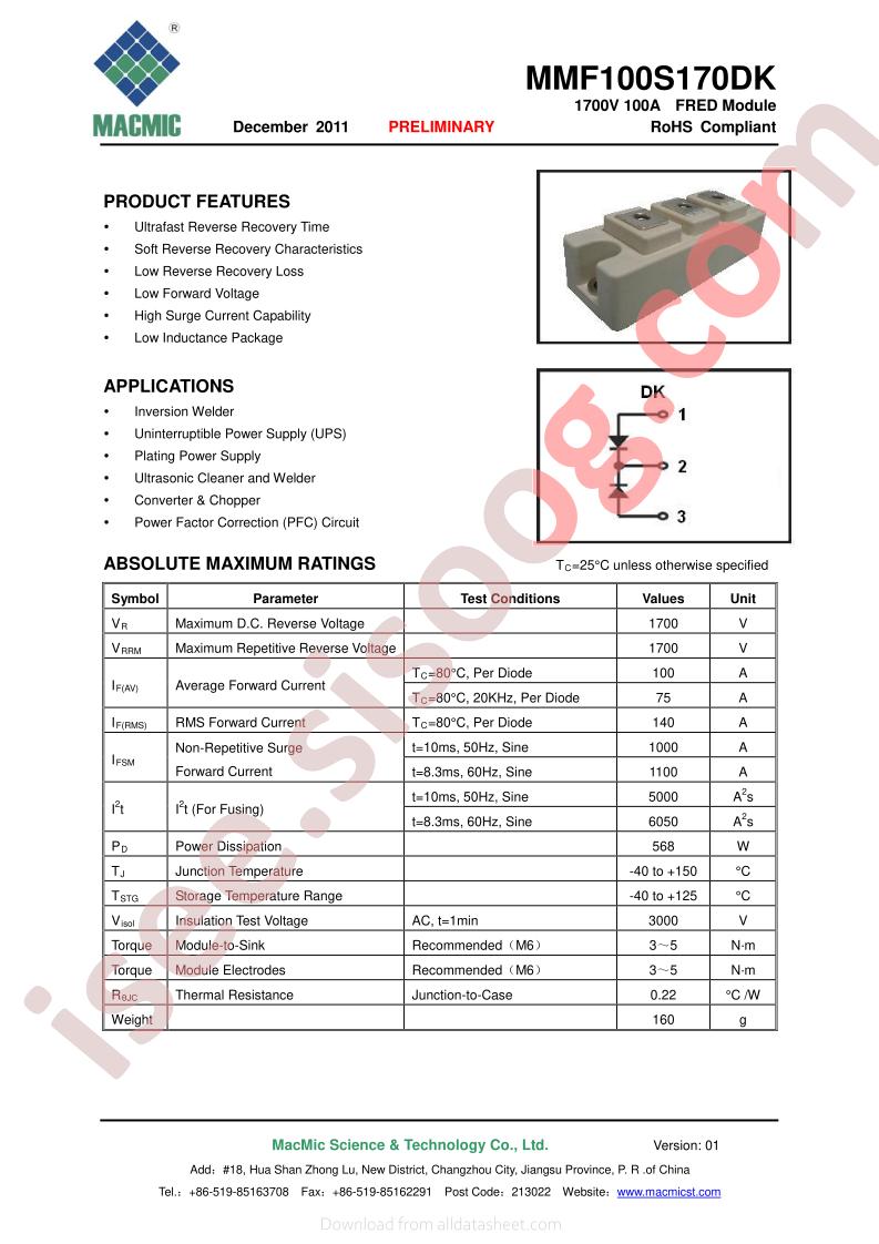 MMF100S170DK