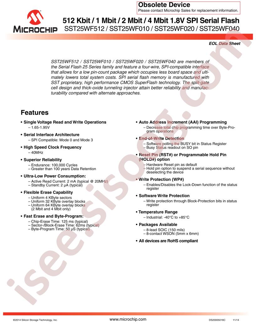 SST25WF020-40-5I-SAF