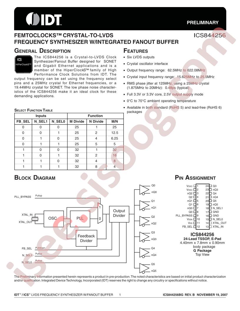 ICS844256BGLF