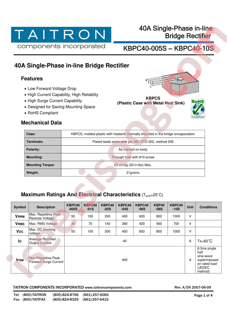 KBP40-08S