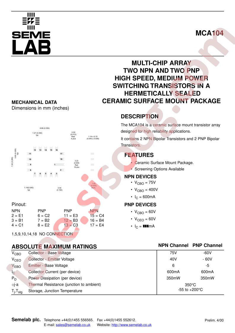 MCA104