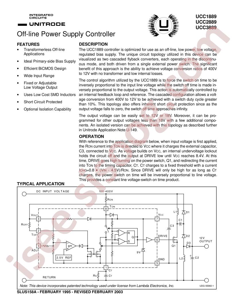 UCC3889DTR