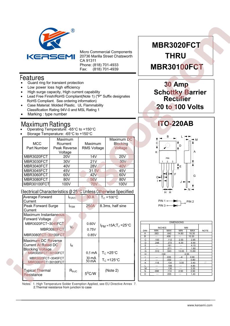 MBR3040FCT