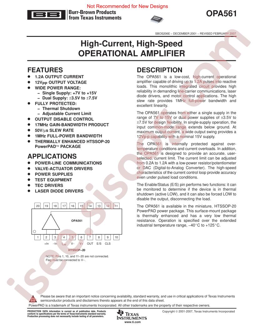 OPA561PWP