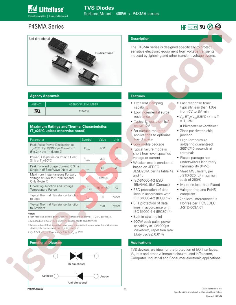 P4SMA120CA